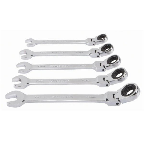 5pc Flex-Head Ratcheting Combination Wrench Set NC-6052