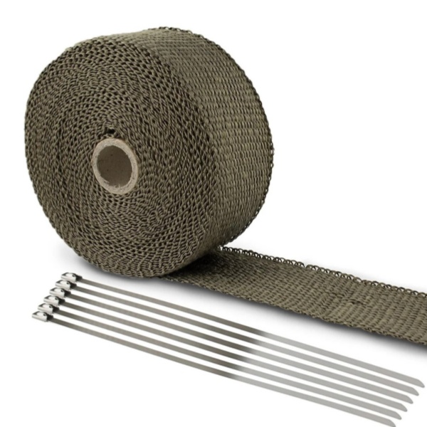 2inch x 50feet Titanium Exhaust Heat Wrap Roll for Motorcycle NC-6148